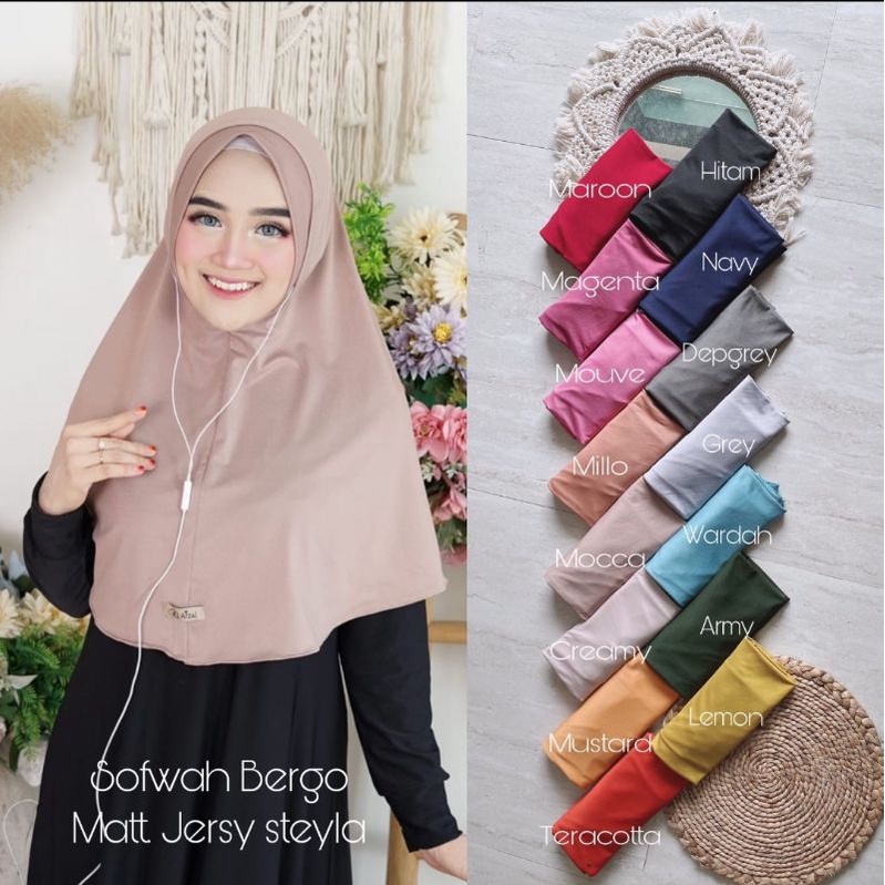 Jual JILBAB LUBANG TELINGA BOLONG/HIJAB MASKER AKSES/HIJAB INSTANT NEW