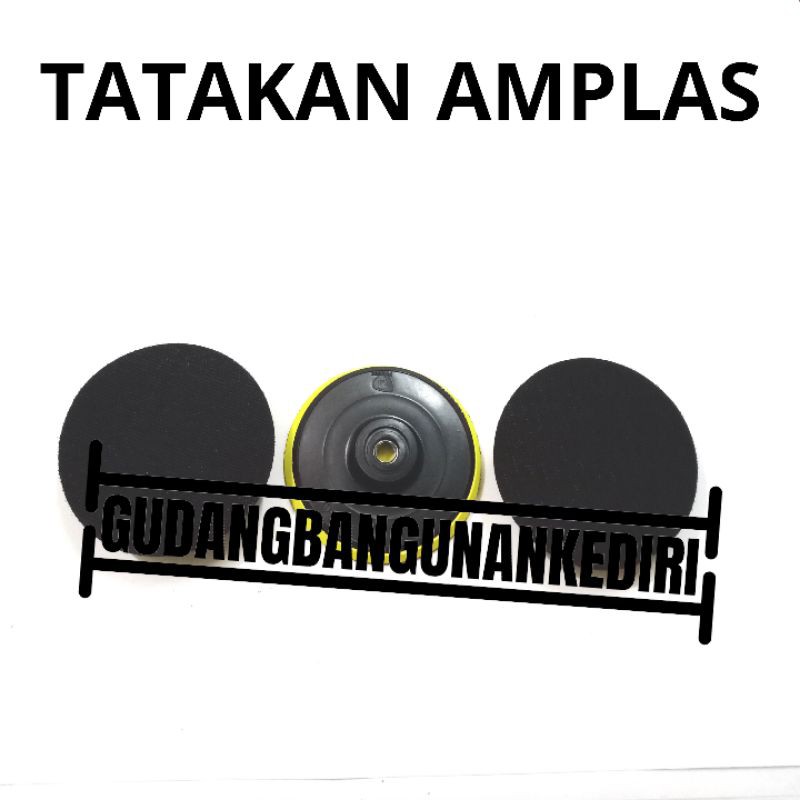 Tatakan amplas velcro 4&quot; rubber pad / pad dudukan perekat amplas 4&quot; / tatakan amplas bulat