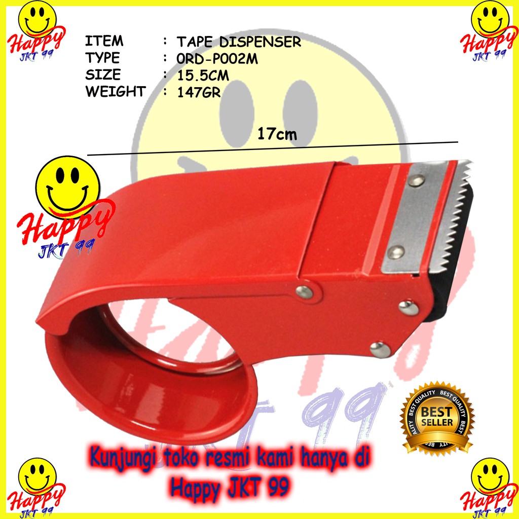 [ HAPPY JKT 99 ] TAPE DISPENSER ALAT PEMOTONG LAKBAN TEMPAT LAKBAN BAHAN BESI