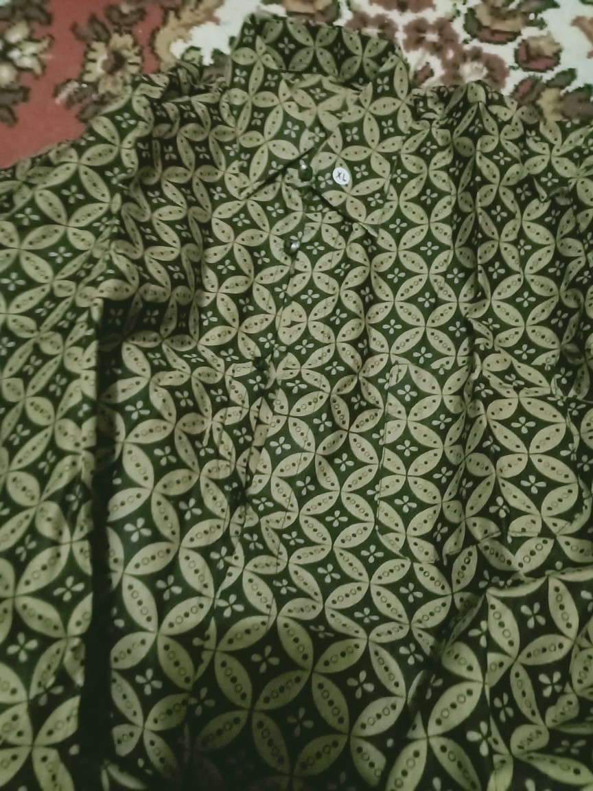 Bswart Batik Hrb026 Kenongo Hem Pendek Padi Pekalongan M L Xl Batik Pria Murah Modern Grosir