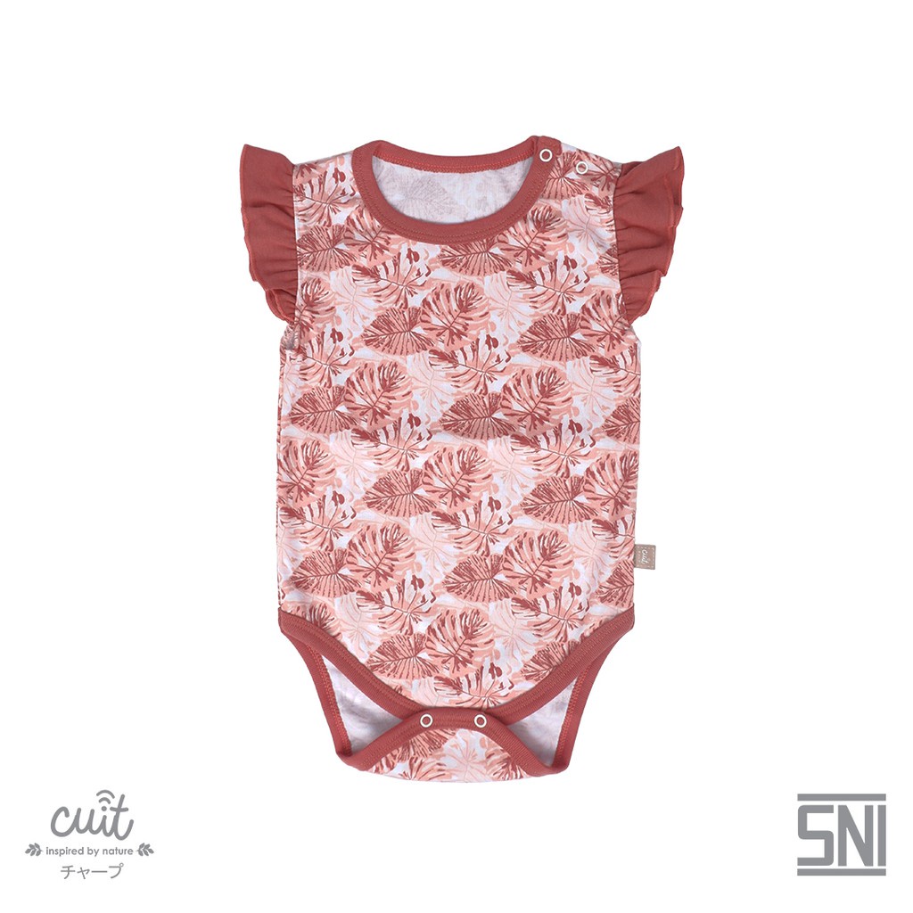 Cuit Baby Ruffle Bodysuit Monstera Kojo