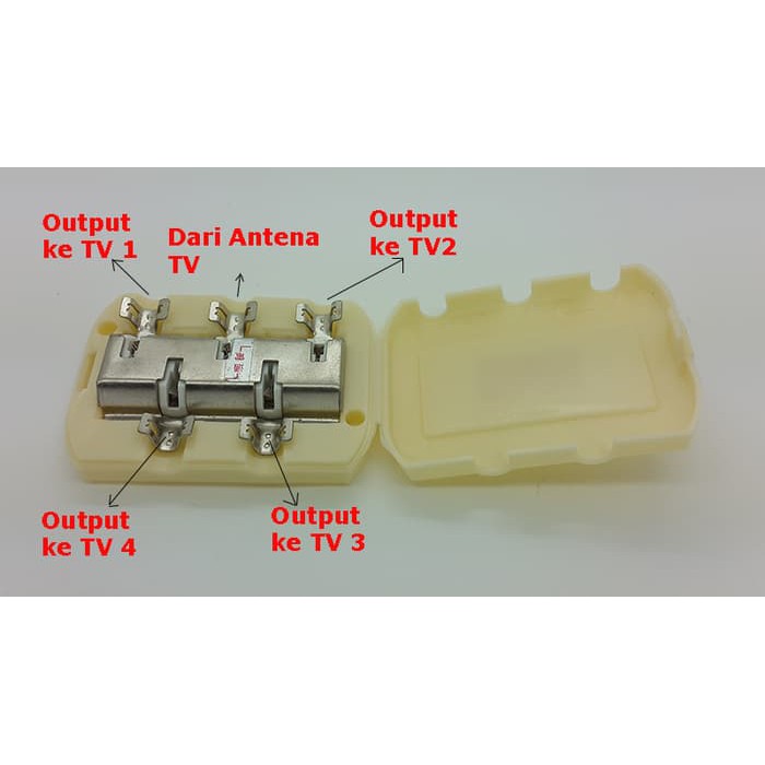 Splitter 4 Way Antena Tv Dx Packing
