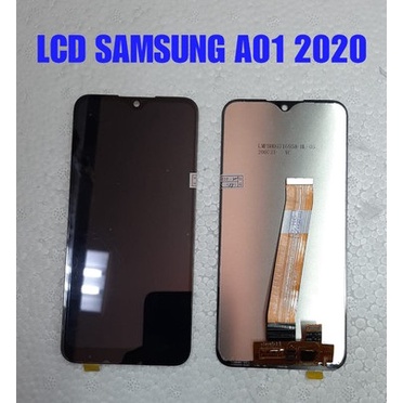 Layar LCD TS Touchscreen Fullset Samsung A01 A01M 2020 A015 A015M OLED2 - CONNECTOR BIG - BLACK