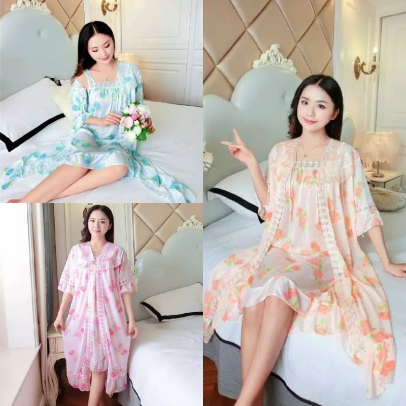 Kimono 2in1 import murah / kimono lingerie wanita import C04-C1