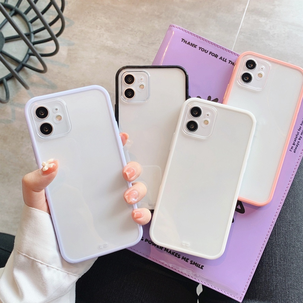 Casing TPU IPhone 7 8 Plus X XR XS 11 12 Pro Max Se2020 Warna Permen