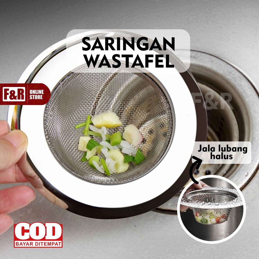 Saringan Wastafel Cuci Piring Stainless Jala Saringan Afur Bak Cuci Gelas Sink Strainer Filter Air