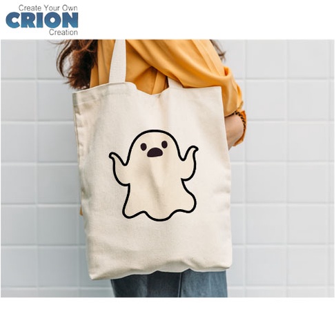 Totebag Halloween series blacu Bisa Custom Printing Nama / logo / kata