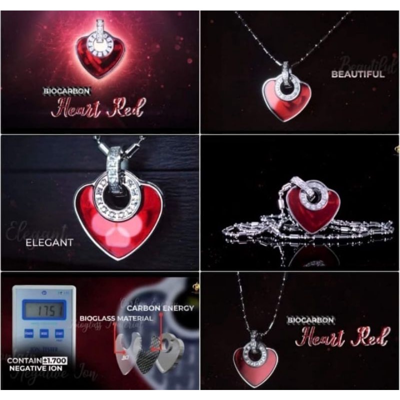 Ready Pendant MCI Heart Blue / kalung kesehatan Love blue
