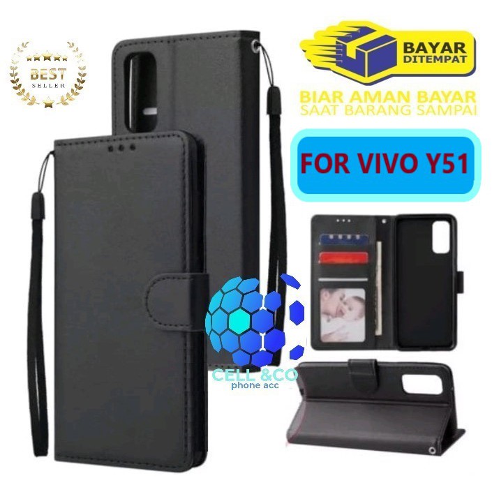 Flip cover VIVO Y51 Flip case buka tutup kesing hp casing flip case leather wallet