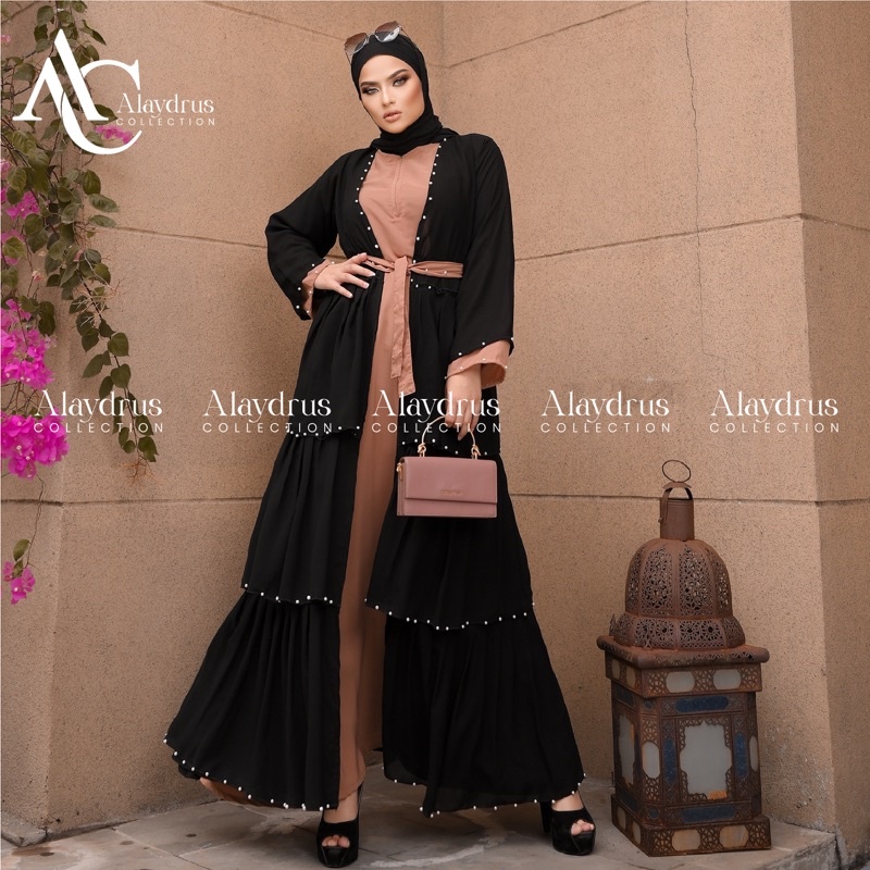 Abaya Baju Muslim Bordir Gamis Maxi Dress Arab Saudi Bordir Zephy Turki Umroh Dubai Turkey India 862