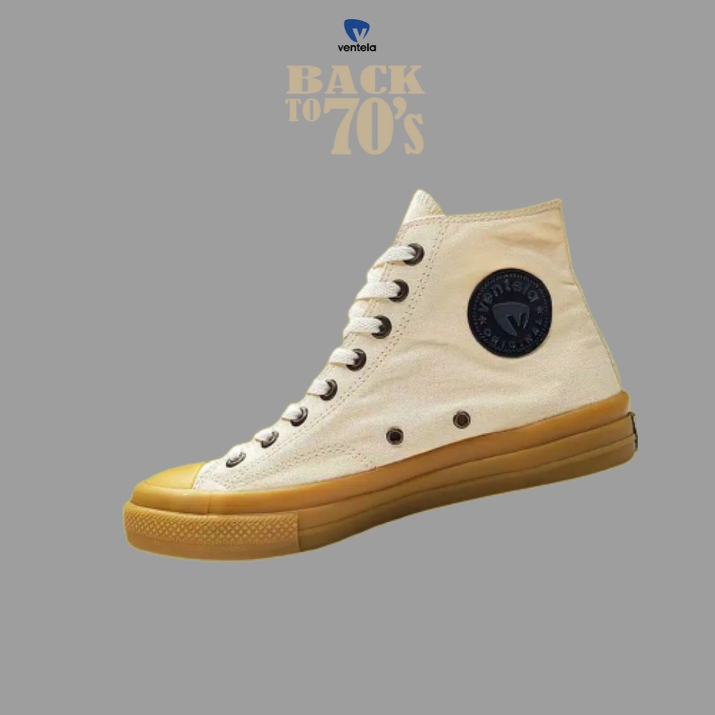 Sepatu Sneakers Ventela Shoes Back To 70s BTS High Natural Gum