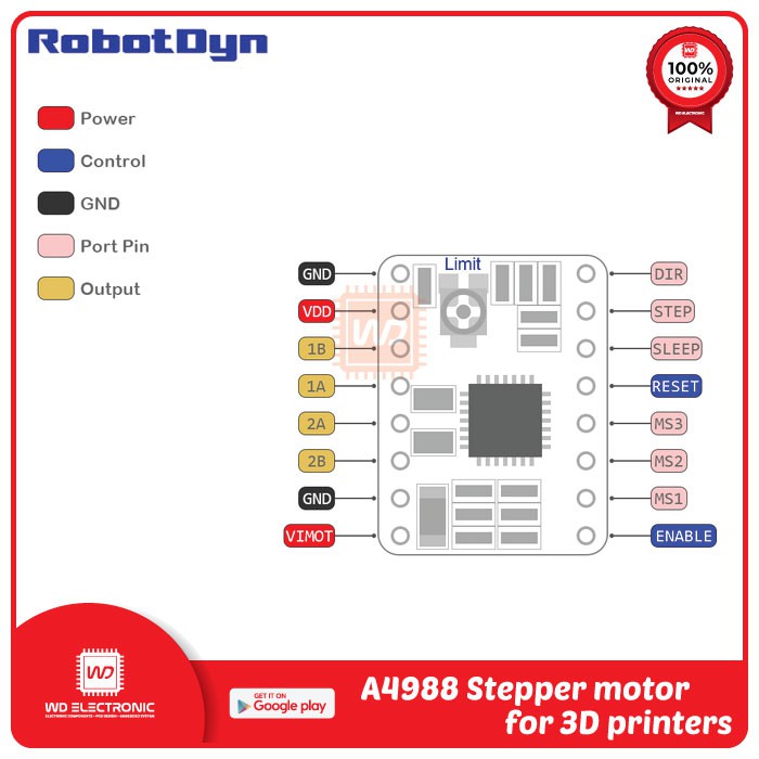 RobotDyn A4988 stepper motor driver A4988 for 3D printer