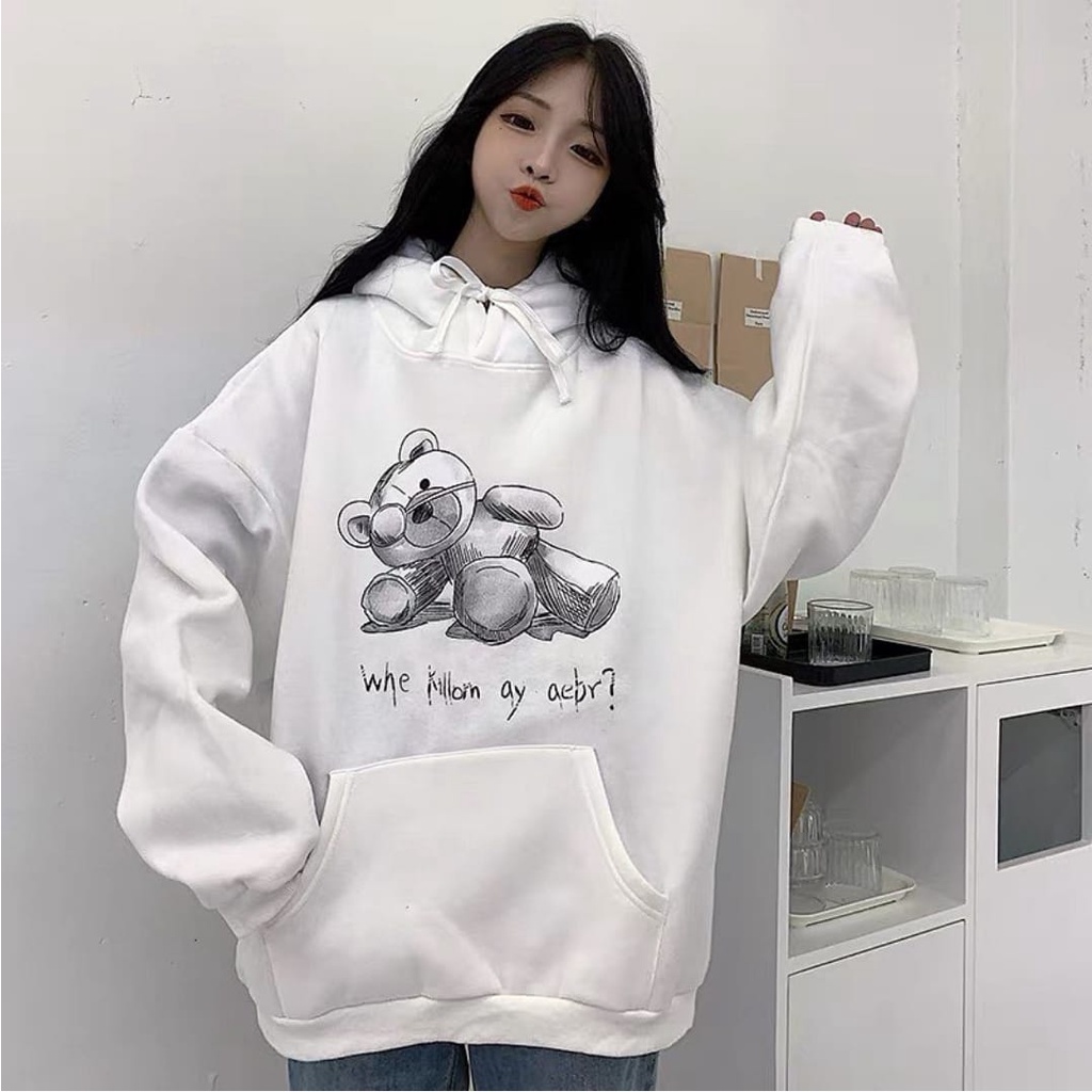 SWEATER HOODIE WE KILLOM BEAR SWEATER OVERSIZE / SWEATER HOODIE OVERSIZE WANITA