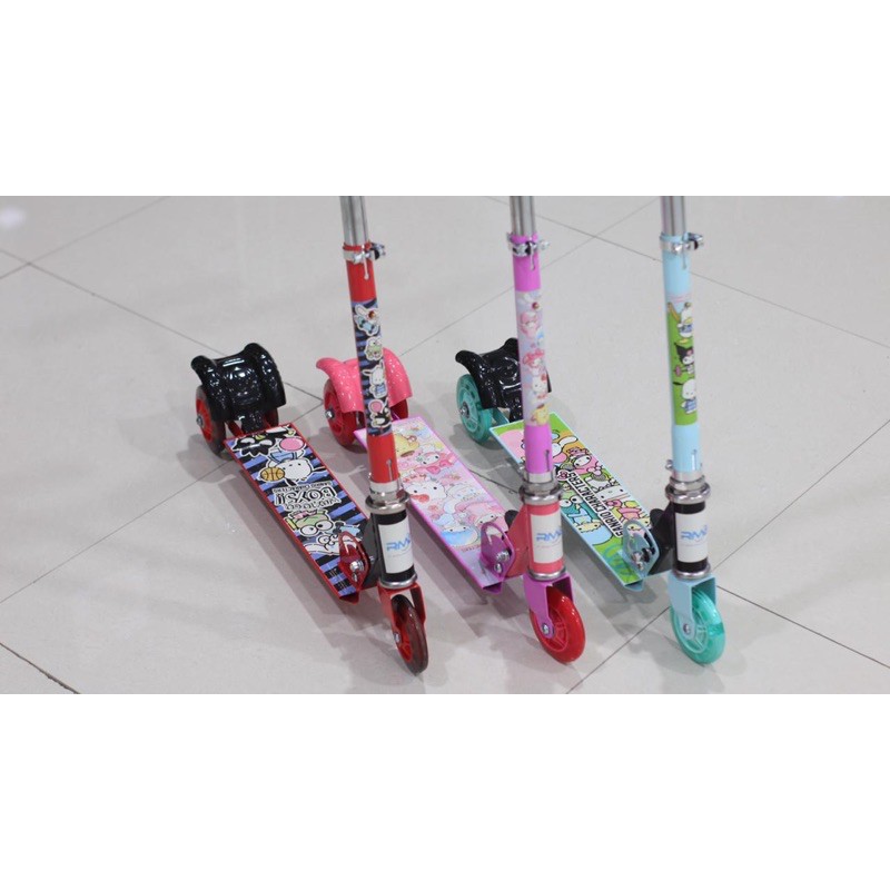 Khusus Gojek/Grab Instan Skuter Anak Roda 2 & 3  Element RMB SNI & Scooter RD3 D007 Avengers & Frozen Papan Skateboard Murah-5