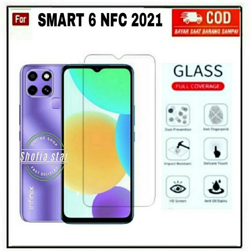 TEMPERED GLASS BENING INFINIX SMART 6 NFC TG LAYAR ANTIGORES KACA FULL COVER