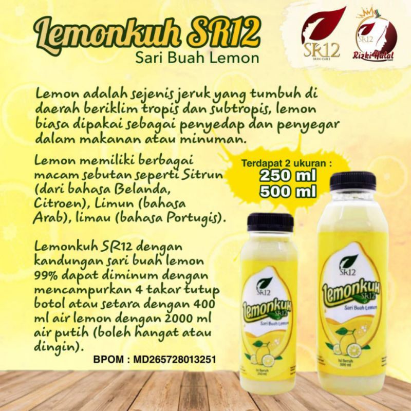 

Minuman Segar Sari Buah Lemon LemonKuh SR12