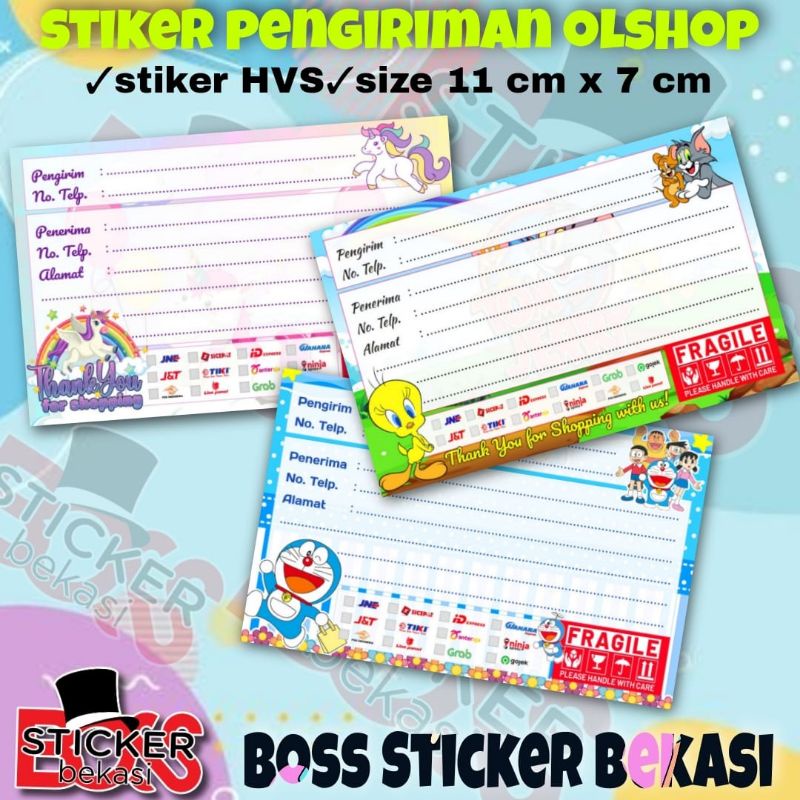 

(50 pcs) STIKER LABEL PENGIRIMAN/STIKER PENGIRIMAN OLSHOP/STIKER PENGIRIMAN ONLINE SHOP -KARAKTER TERBARU