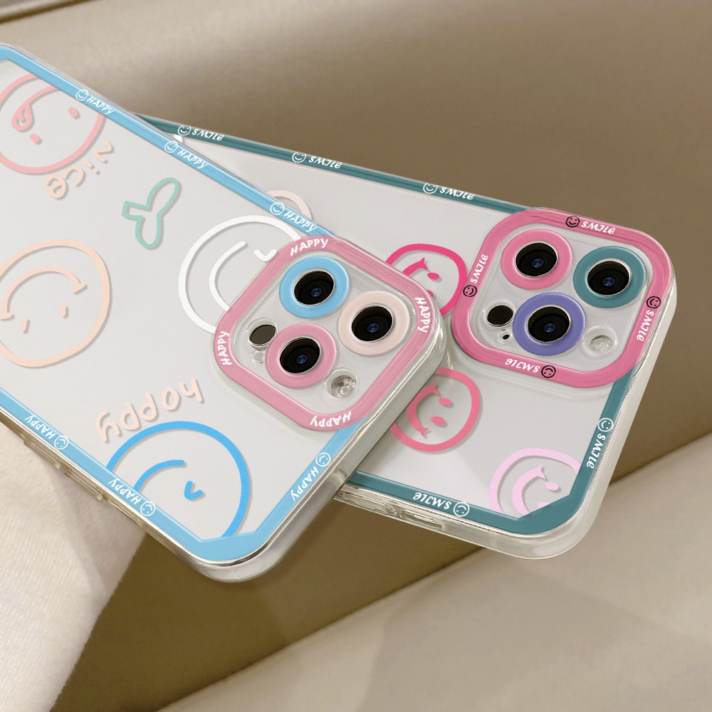 Casing TPU Realme C21Y C25Y C35 C31 C20 C20A C25 C25S C12 Narzo 50A 50i C21 C15 C11 9i 8 5i 6 6i 5Z 6i 5G 6Z Pro Reno 5F Motif Smiley