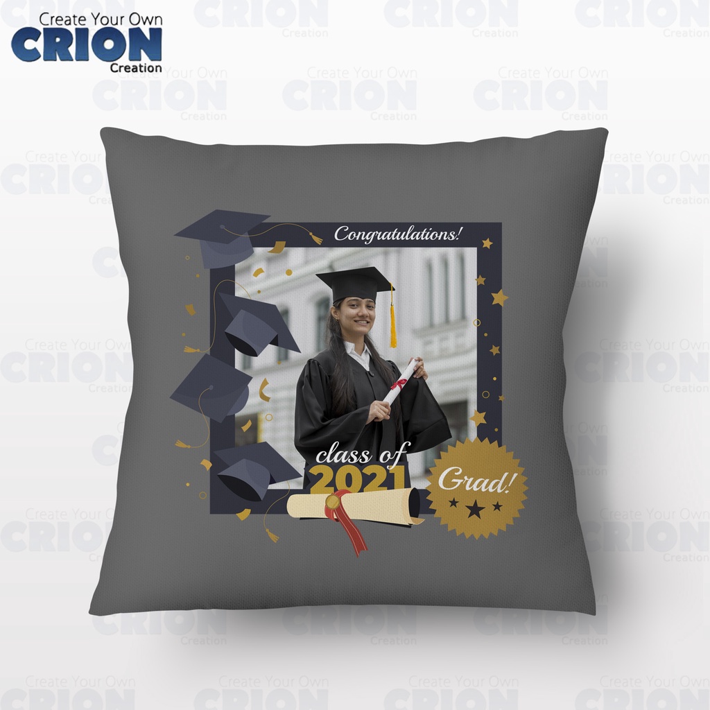 Bantal Wisuda - Graduation Frame - Bisa custom Nama dan Foto- souvenir/kado - By Crion