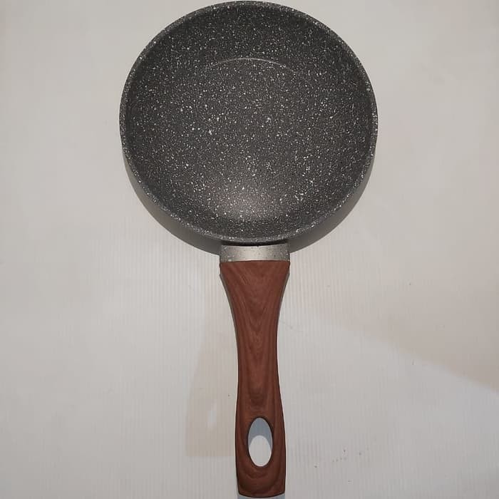 KH FP0629 WOODEN FRY PAN INDUCTION 18 CM TEFLON MARBLE KAYU INDUKSI WAJAN PENGGORENGAN KUALI PANCI