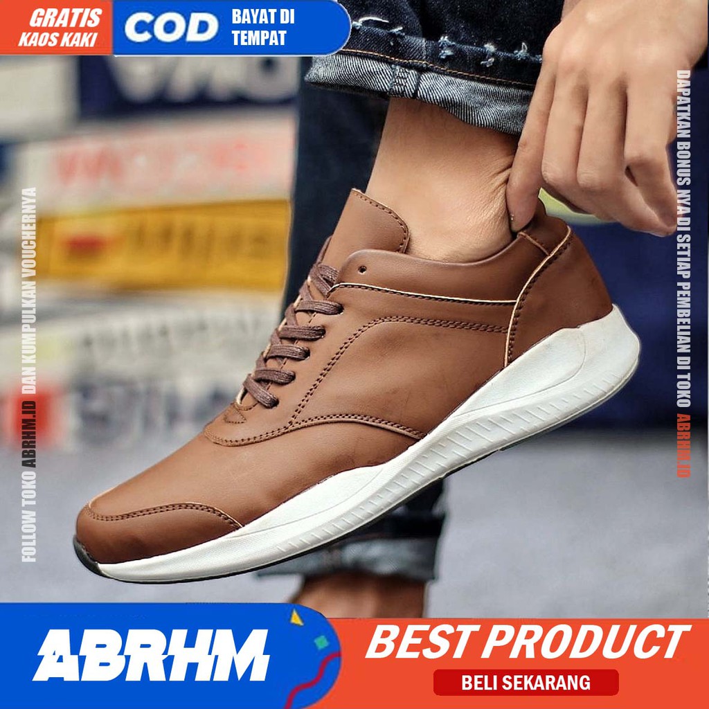 MOGIL Sepatu Sneaker Pria Sepatu Pria Casual Sepatu Sneakers Cowok / Cowo Ori Sepatu Kasual Kerja Kuliah Kondangan Gaya Santai Keren Kekinian Original Murah Terlaris