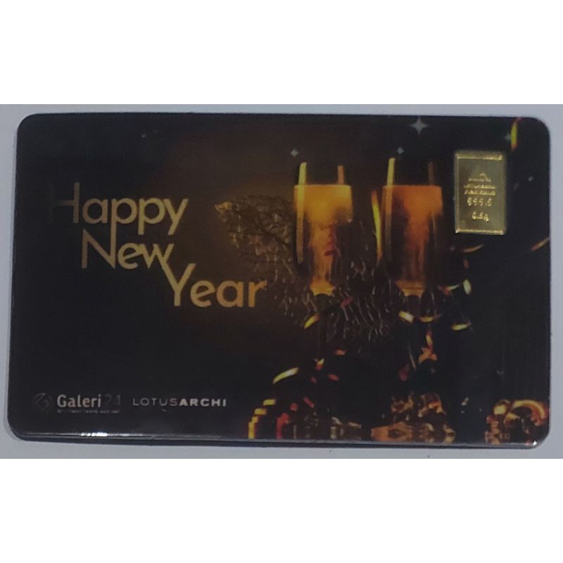 Logam Mulia Lotus Archi Galeri24 Happy New Year 0.5 Gram