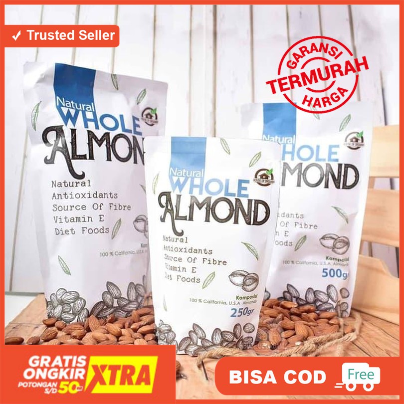 

Natural Whole Almond ( Kacang Almond Natural ) 1 Kg TERMURAH