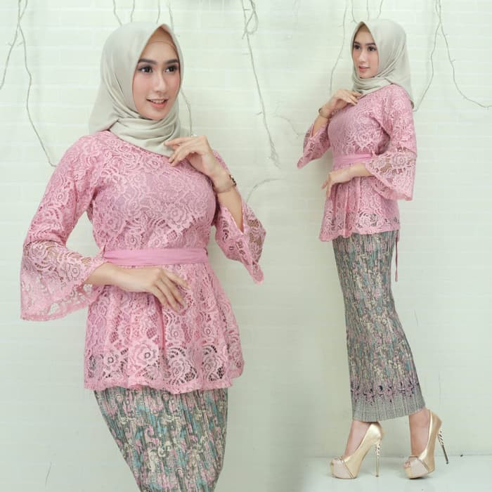 15+ Trend Terbaru Kebaya Brokat Pink Salem