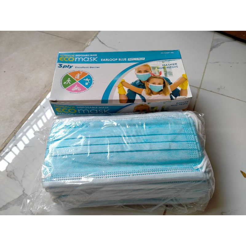 masker 3ply masker dokter 1box 50pcs