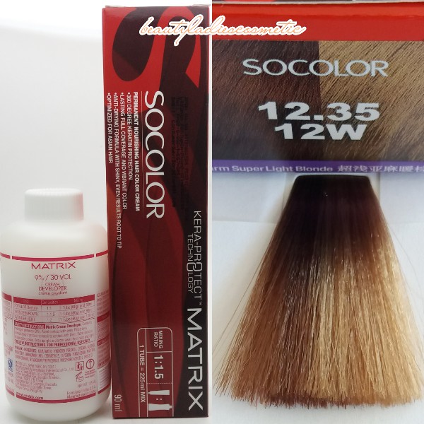 MATRIX SOCOLOR 12.35 WARM SUPER LIGHT BLONDE 90 ML LEVEL-12