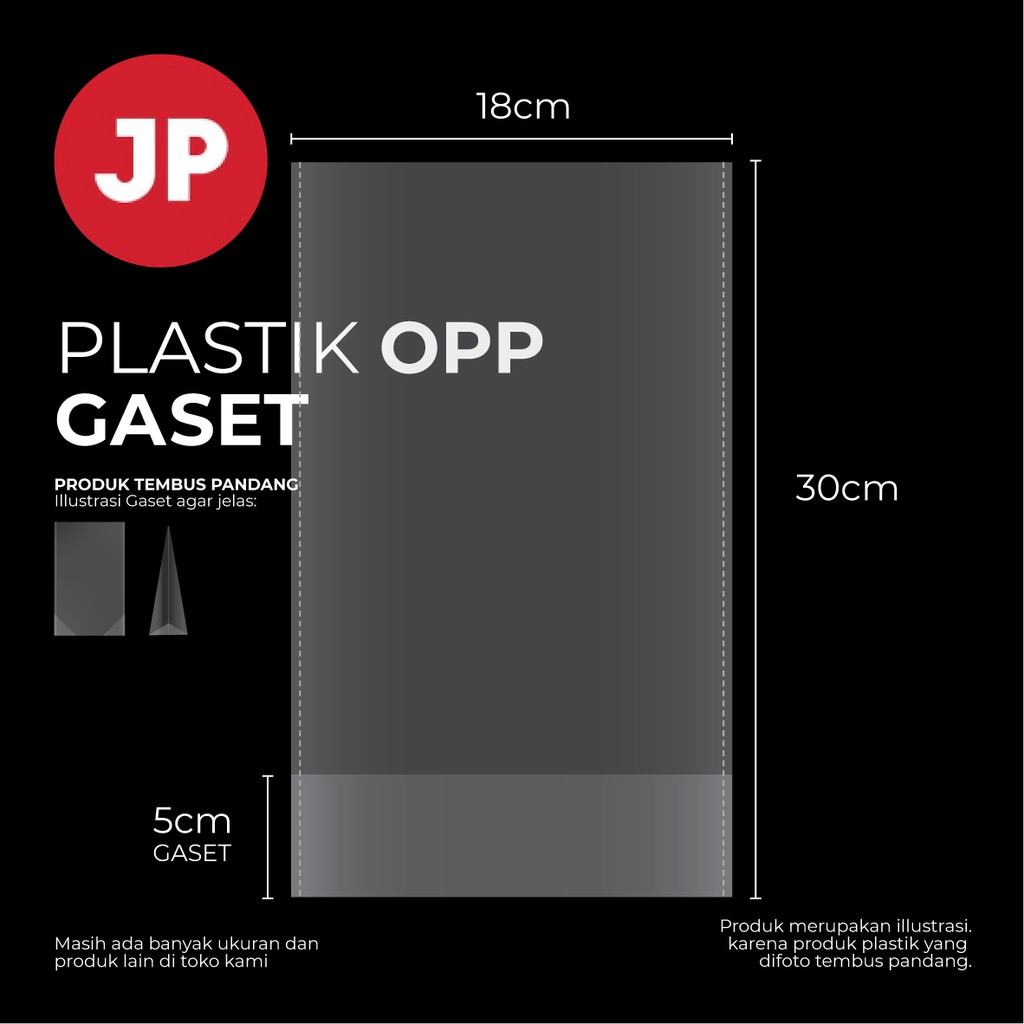 Plastik Opp Gasset uk 18x30x5(Gasset) (isi 100pcs)