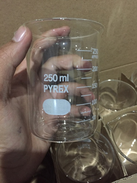 Beaker Glass Pyrex 250 ml /Beaker Glass 250 ml/Gelas Kimia 250 ml Murah dan Original