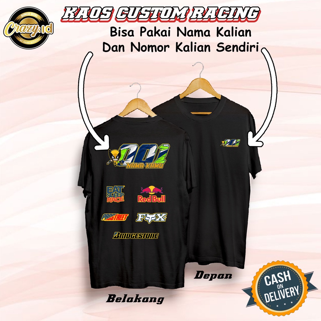 KAOS RACING COSTUM BISA TAMBAH NAMA DAN NOMOR | KAOS RACING | KAOS FULL SPONSOR | KAOS TEAM | KAOS C