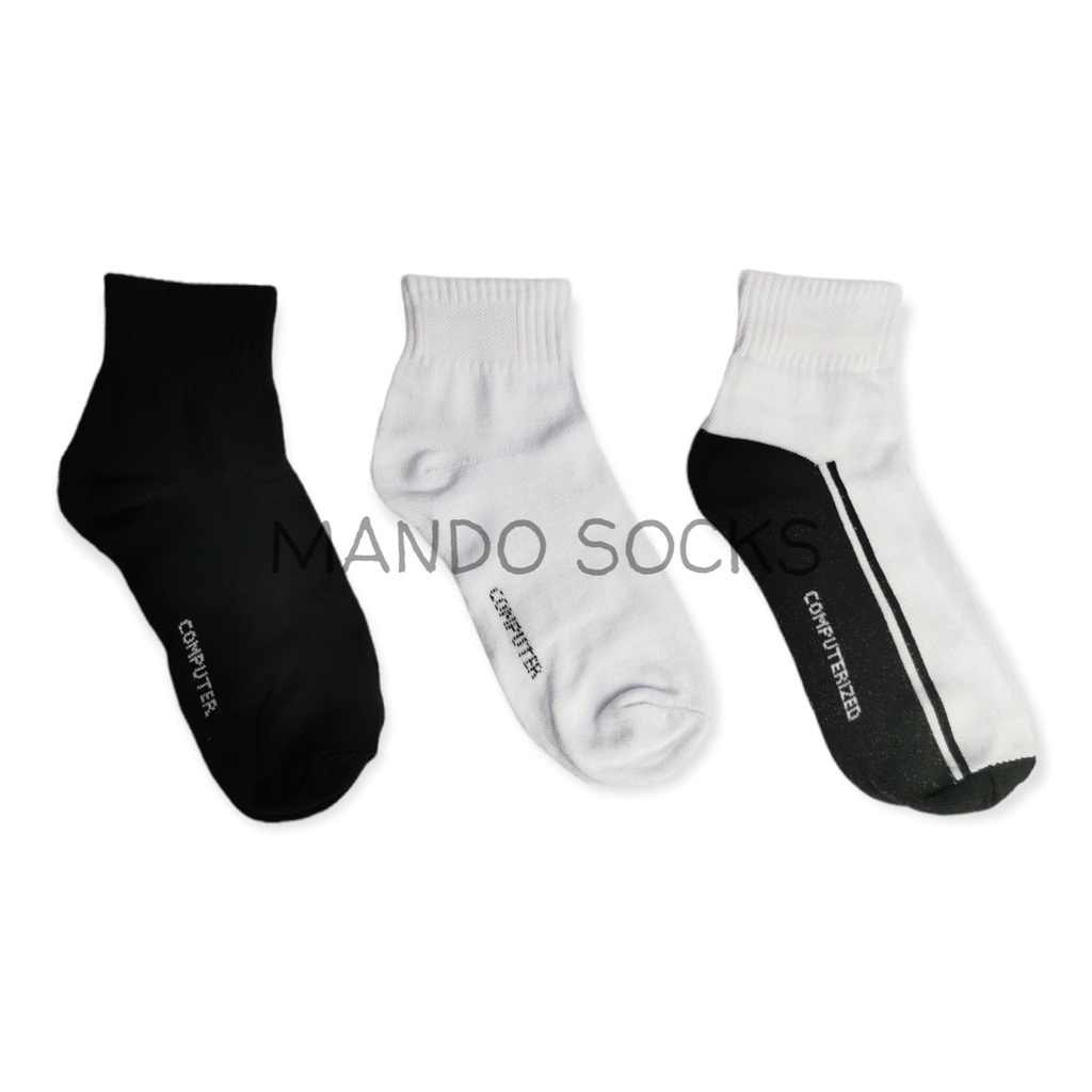 (3 PASANG) KAOS KAKI SPORT PENDEK POLOS WARNA