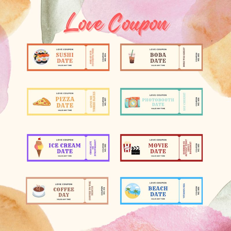 LOVE COUPON / COUPON SET / KUPON ULTAH