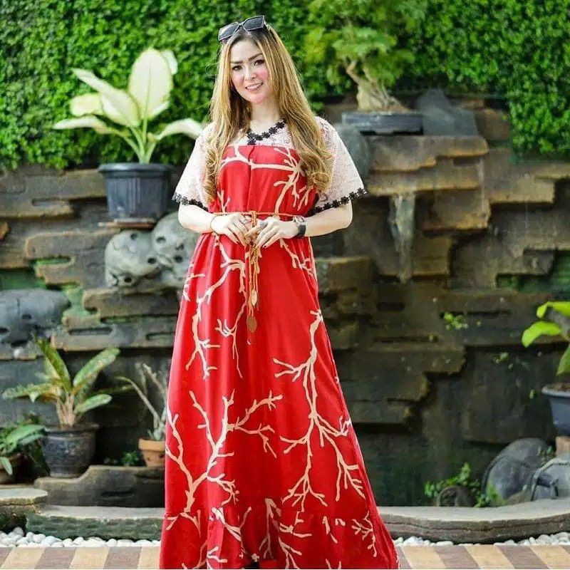 DASTER ARAB BRUKAT MOTIF AKAR PITA | RAYON SUPER GRADE A | RESLETING BELAKANG | RENDA MILO-AKAR BROKAT MARON
