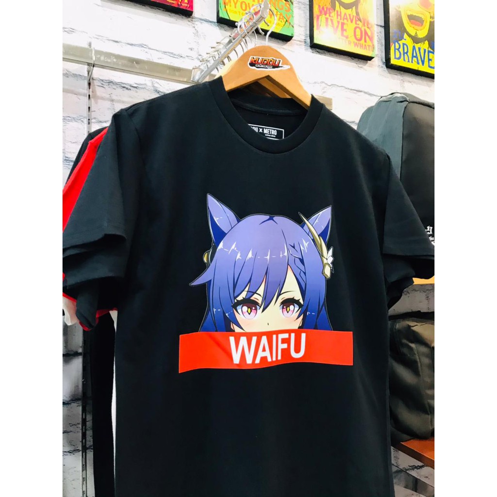 Tshirt Keqing as Waifu Genshin Impact Kawaii Girl Character