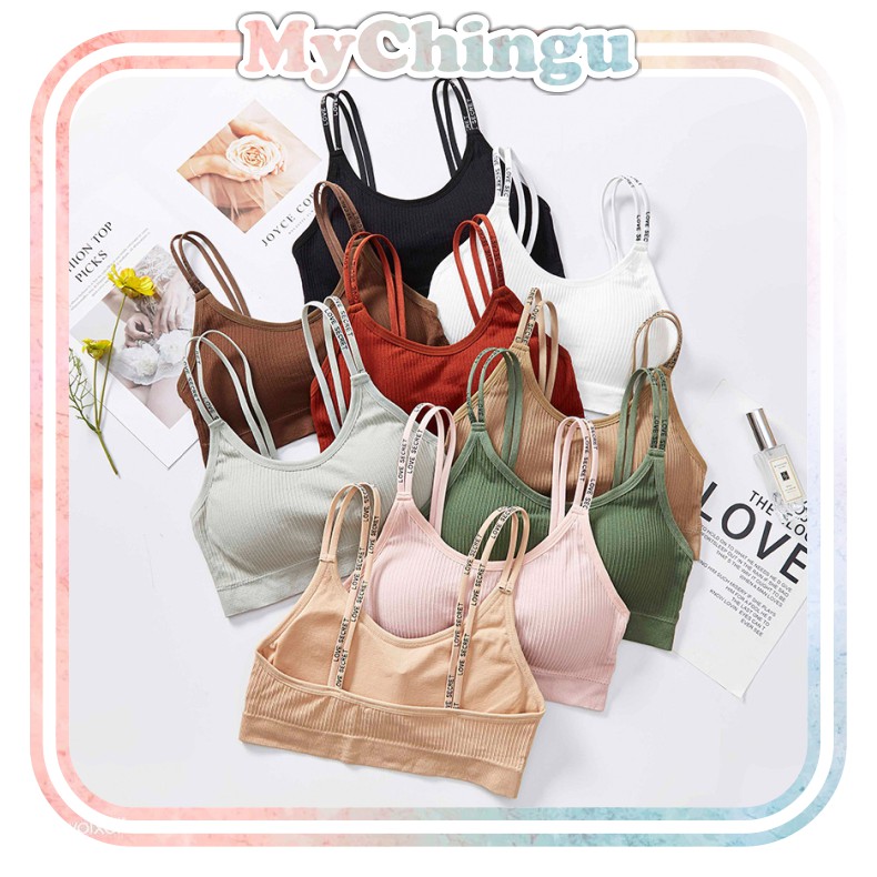 ❀ Chingu ❀ PW085 COD Bra Sport Olahraga Yoga Gym Seksi Double Tali Terbaru Import Surabaya