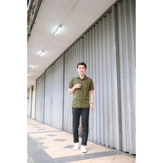 KEMEJA PIQUE CASUAL TANGAN PENDEK