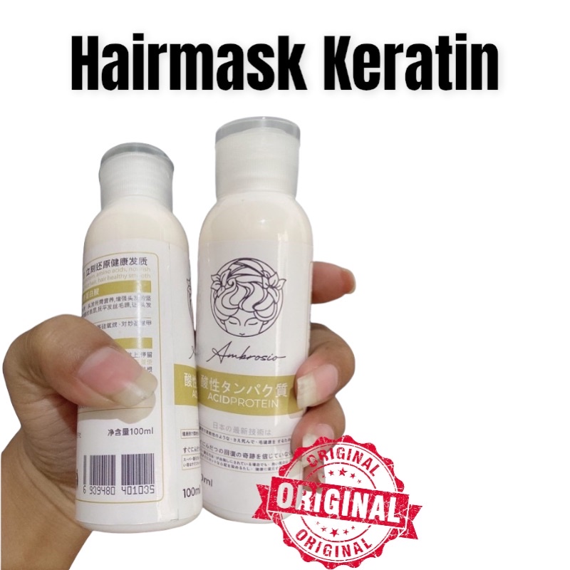 Masker Keratin Repair Acid Protein hair isi 100ml masker rambut keratin