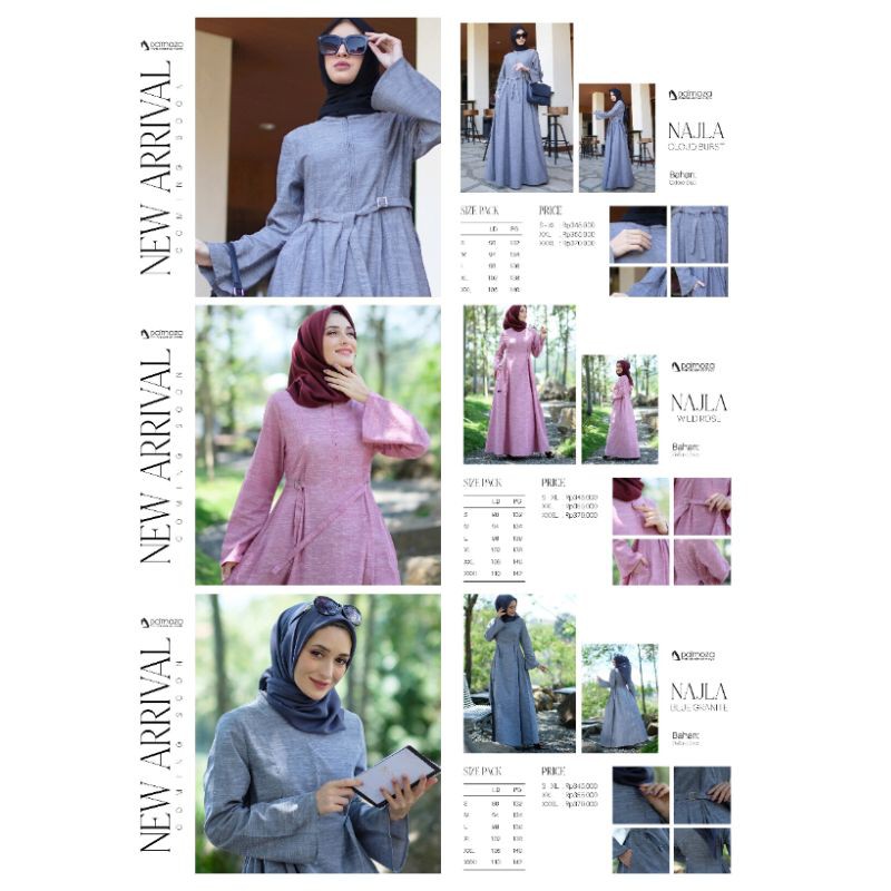 GAMIS DAMOZA NAJLA (WILD ROSE, BLUE GRANITE, CLOUD BURST)