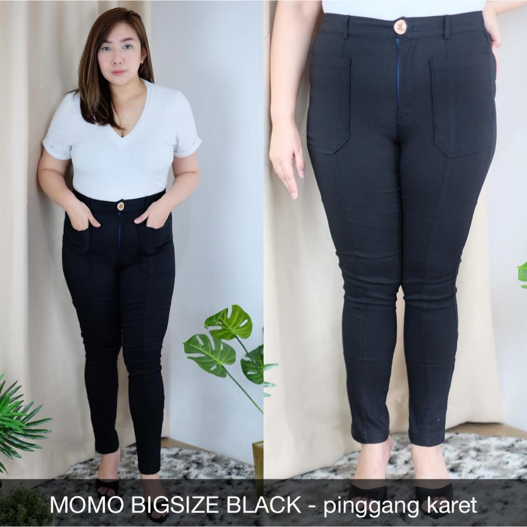 CELANA JEANS WANITA MOMO PANTS BIGSIZE