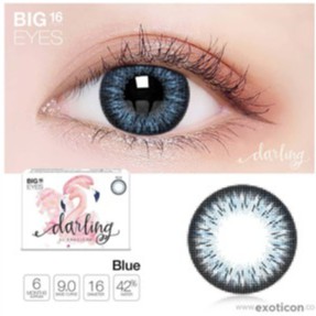 SOFTLENS DARLING NORMAL  BIG EYES 16MM BY X2 EXOTICON-DARLING BLUE