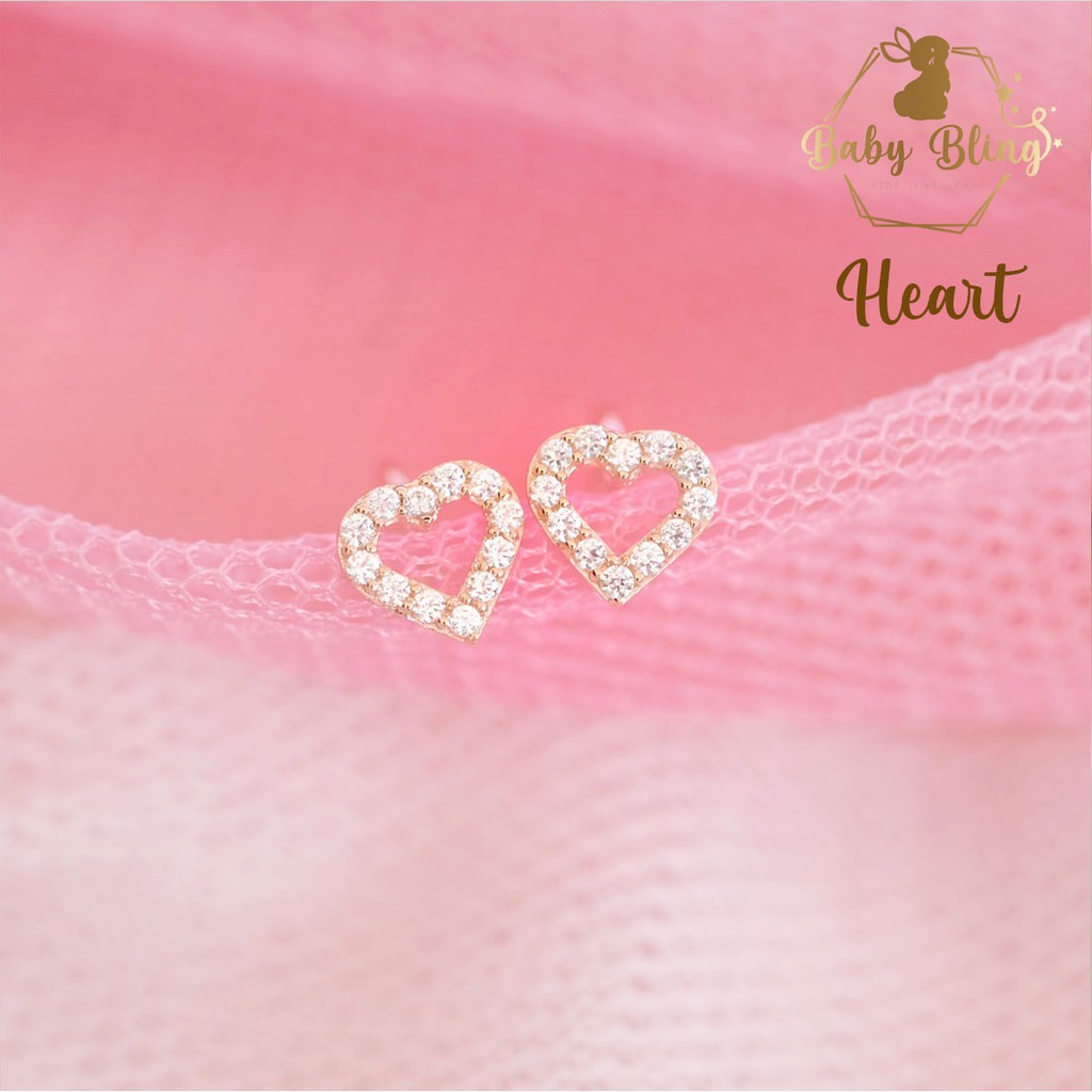 Anting Bayi &amp; Dewasa Baby Bling - Model Heart