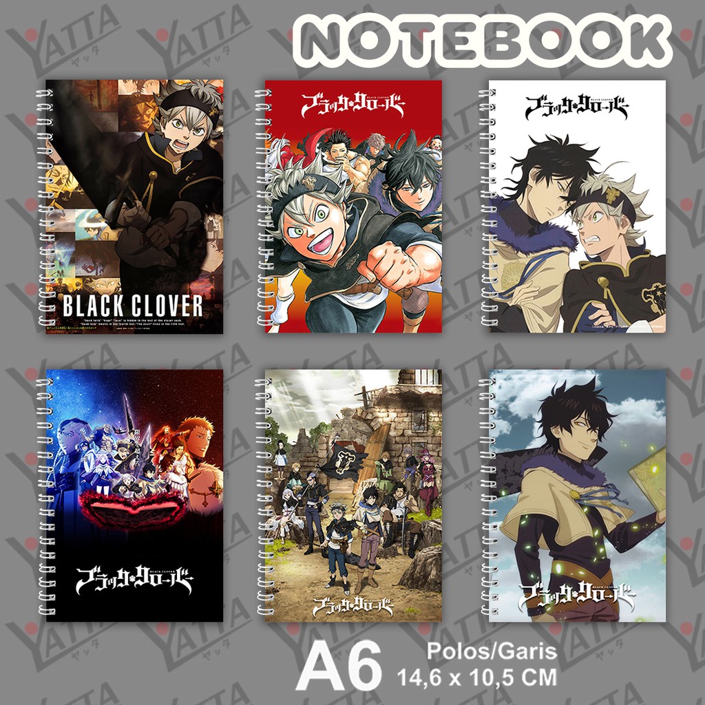 

Notebook Anime Ukuran A6 10,5 cm x 14,8 cm Black Clover