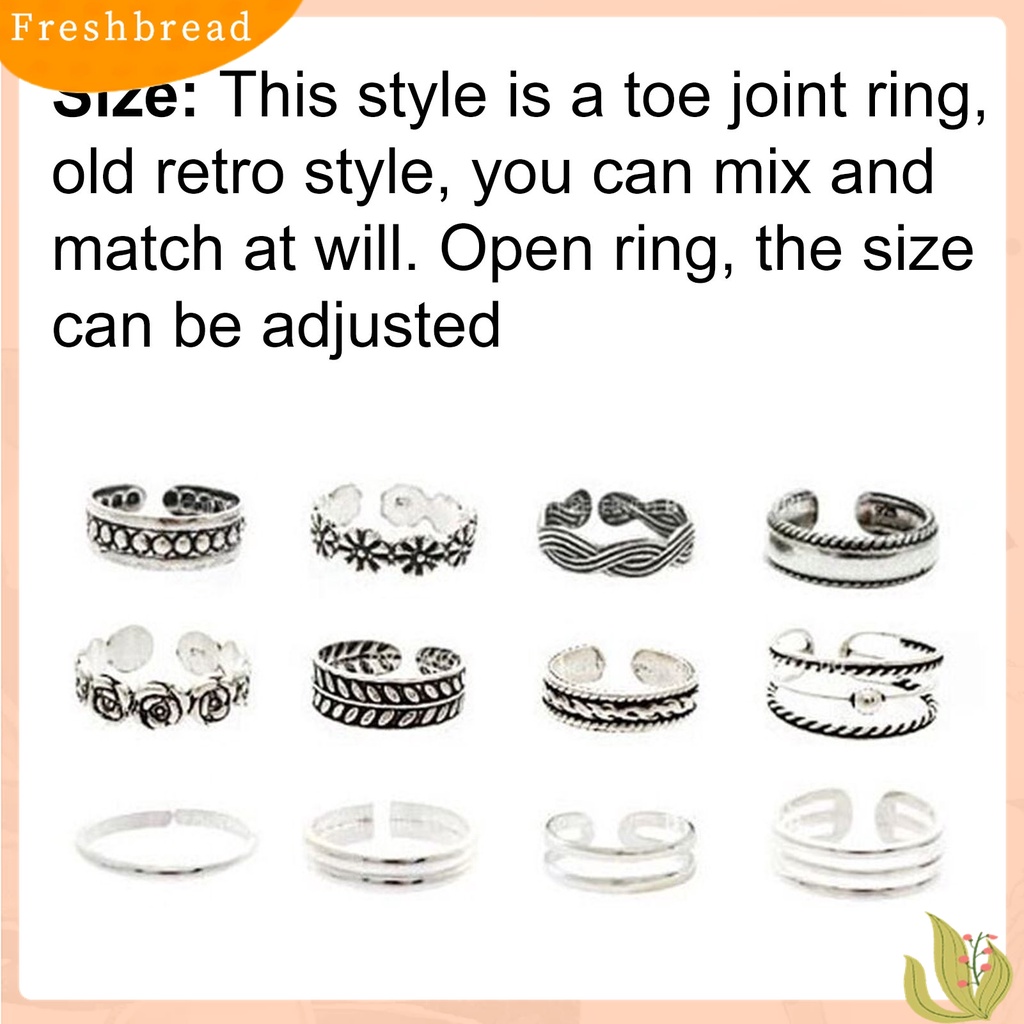 Terlaris 12 Pcs/Pack Toe Rings Open Design Adjustable Unisex Joint Ring Fashionable Accessory for Party