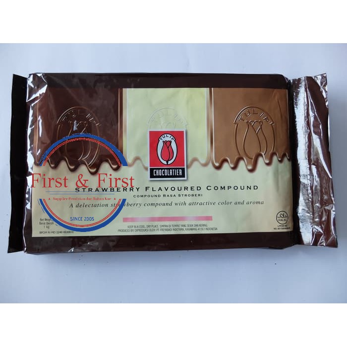 Coklat Tulip Strawberry Chocolate Compound 1 Kg | Shopee ...