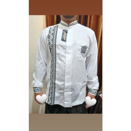 kurta kemeja koko kemeja shanghai bordir pintu aceh pria gamis aceh