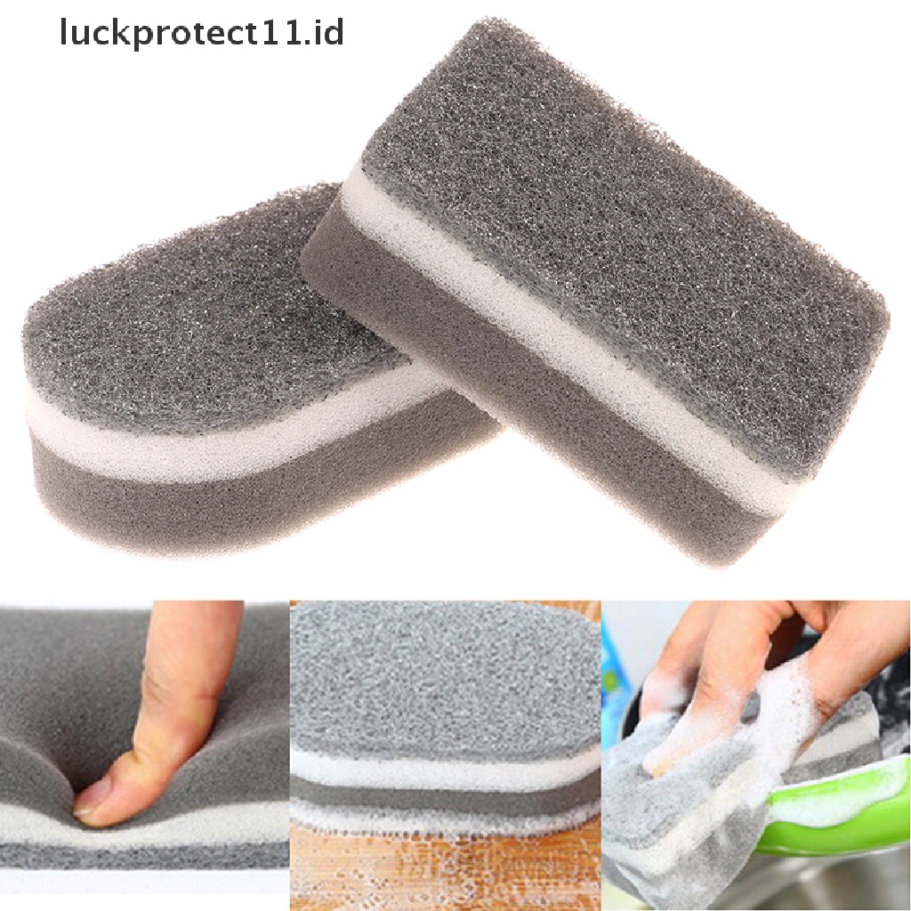 //HG&amp;ID// 1pcs Sponge Scouring Pad Kitchen Household Home Cleaning Pad Dishwashing Sponge .