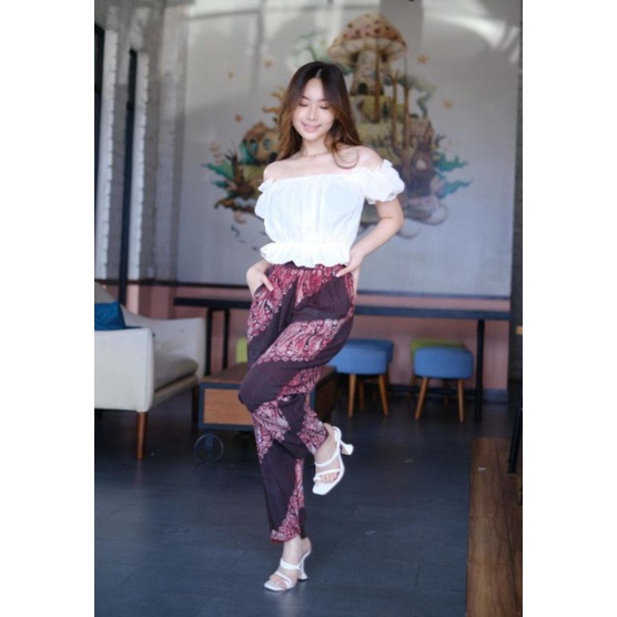 Baggy Pants Dan Kulot Batik Shibori Klasik Ootd Termurah Dan Terkini